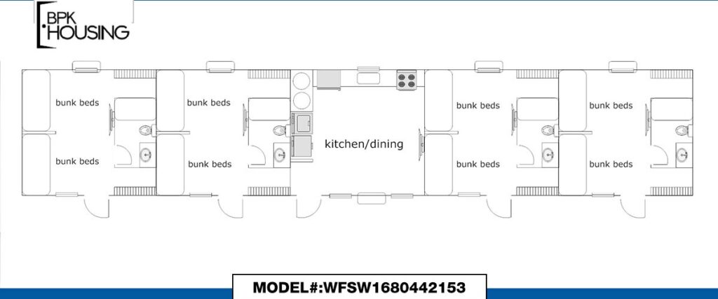 THE BOB TOWN 16×80 4×4 w/Kitchen (Sleeps 16)